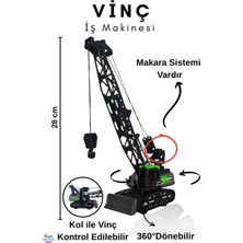 Brother Toys Büyük Boy Vinç Kepçe Sarılır Makaralı Ipli Oyuncak Iş Makinesi Paletli Iş Makinası 28 Cm.