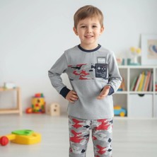 Bonbon Erkek Çocuk Ready Baskılı Uzun Kollu 2'li Takım CB1076