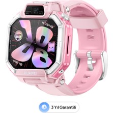 Huawei Watch Kids X1 Akıllı Çocuk Saati - Pembe, 3 yıl Garanti, 360° Dönen Çift Kamera, Hd Görüşme, Hassas Konum Takibi