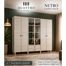 Quattro Home Netro 6 Kapaklı Dolap