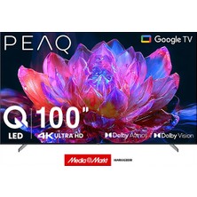 Peaq 100Q80 100 Inç 254 Ekran Google 4K Ultra Hd QLED Tv