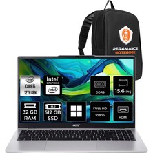 Acer Aspire Lite Intel Core I5 12450H 32GB Ram 512GB SSD 15.6" Fhd WIN11 Home NXJ7JEY001P362 Notebook + Per4 Çanta