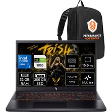Acer Nitro V 15 Intel Core 5 210H Rtx 3050 6gb 65W 32GB Ram 256GB SSD 15.6" Full Hd (1920X1080) 165Hz Freedos NH.QUBEY.001P319 Gaming Laptop + Per4 Çanta