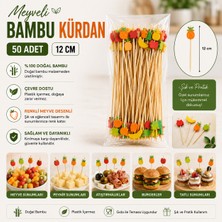 Antpap Ambalaj Meyveli Bambu Kürdan 12 cm – 50 Adet