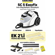 Karcher Sc 5 Easyfix Iron Plug Buharlı Temizleyici + Ek 2’li Easyfix Paspas Bezi Seti
