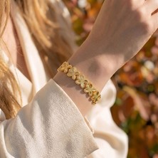 Nadir Bul Sakura 24K Altın Kaplama 8 mm Kadın Bileklik