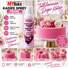 My Bake Mybake Kadife Sprey Pembe 250 ml – Velvet Spray Pink – Pasta, Kek, Mousse ve Entremetler Için Kadife Dokulu Dekoratif Sprey