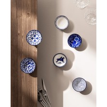 Madame Coco Reve Bleu Vista 6 Parça Kase Seti - Mavi/beyaz - 10 cm