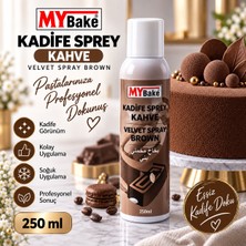 My Bake Mybake Kadife Sprey Kahve RENGI250 ml – Velvet Spray  | Pasta ve Tatlılar Için Kadife Efekt Sprey