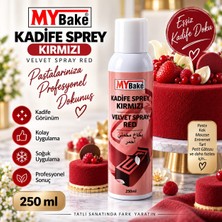 My Bake Mybake Kadife Kırmızı RENGI250 ml – Velvet Spray  | Pasta ve Tatlılar Için Kadife Efekt Sprey