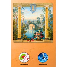 Hondep Elmas Boyama Seti 70X70CM Antik Tapınak Bahçesi Diamond Painting Hobi (Çıtaya Gerili Değil)