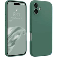 Novis Liora Apple iPhone 16 Kılıf First Silikon - Koyu Yeşil