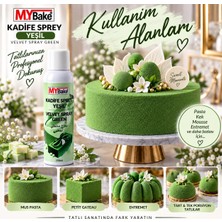 My Bake Mybake Kadife Sprey Yeşil 250 ml – Velvet Spray Orange | Pasta ve Tatlılar Için Kadife Efekt Sprey