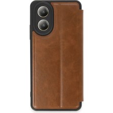 Novis Liora Oppo A38 Kılıf Flip Cover - Taba