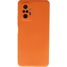 Novis Liora Xiaomi Redmi Note 10 Pro Kılıf Nano Içi Kadife Silikon - Turuncu