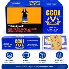CC01 Blue Defter Tipi Yaprak Sarma Kâğıdı 90 Paket x 50 Adet
