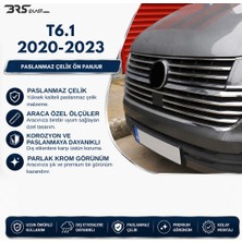 Volkswagen Transporter T6.1 Uyumlu Krom Ön Panjur 4 Parça Paslanmaz Çelik