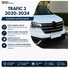 Renault Trafic 3 Uyumlu 2020-2024 Krom Ön Panjur 3 Parça Paslanmaz Çelik