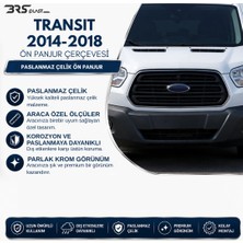 Ford Transit Uyumlu 2014-2019 Krom Ön Panjur Çerçevesi 2 Parça Paslanmaz Çelik