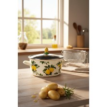 Akayev Emaye Limon 24 cm Kızartma Tenceresi