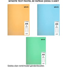 Mynote Text Pastel Defter A4 80 Yaprak Çizgili 3 Adet