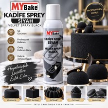 My Bake Mybake Kadife Sprey Siyah 250 ml – Velvet Spray Black | Pasta ve Tatlılar Için Kadife Efekt Sprey