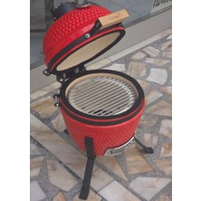 Chefden Prime 13” Seramik Kömürlü Kırmızı Barbekü