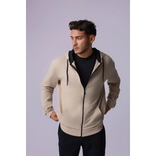 Defy's Erkek Oversize Kapüşonlu Fermuarlı Cepli Sweatshirt