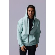 Defy's Erkek Oversize Kapüşonlu Fermuarlı Cepli Sweatshirt