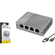 Hadron HDX1414 Gigabit Ethernet Switch 5 Port Type C Güç Girişli Gri