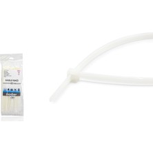 Nodar ND4804B Kablo Bağı 3.6 x 250 mm 100 Adetli Paket Beyaz