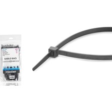 Nodar ND4803S Kablo Bağı 3.6 x 200 mm 100 Adetli Paket Siyah