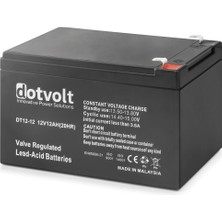 Dotvolt DT12-12 12V 12AH Bakımsız Kuru Tip Akü