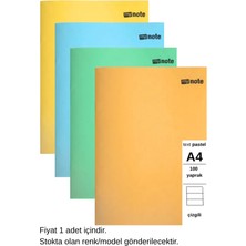 Mynote Text Pastel Defter A4 100 Yaprak Çizgili 1 Adet