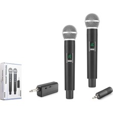 Hadron HDX2802 Uhf Kablosuz 2 Mikrofonlu Set 6.35 mm Siyah