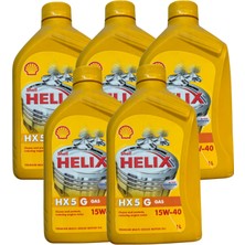 Shell Helix Hx5 15W-40 Gas 1 Lt (Lpg’li Araçlar Için Özel) 5'li