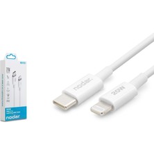 Nodar ND1151 Type-C Lightning Şarj ve Data Kablosu 20W 1 M Pvc Beyaz