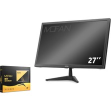 Mofan MF27 27 Inç LED Monitör Dahili Hoparlörlü HDMI VGA 75Hz Full Hd 1920X1080 Siyah