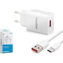 Nodar ND1005 Type-C Hızlı Şarj Seti 12W 2.4A USB Adaptörlü 1 M Pvc Kablolu Beyaz