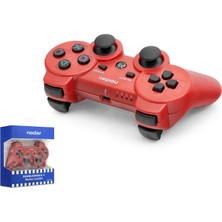 Nodar ND600B Bluetooth Gamepad Oyun Kolu Ps3 Uyumlu Doubleshock Iıı Kırmızı