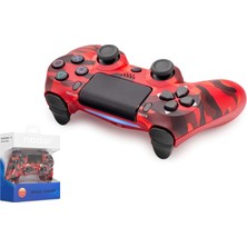 Nodar ND400O Bluetooth Gamepad Oyun Kolu Ps4 Uyumlu Doubleshock 4 Kırmızı Kamuflaj