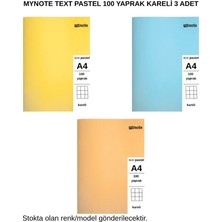 Mynote Text Pastel Defter A4 100 Yaprak Kareli 3 Adet