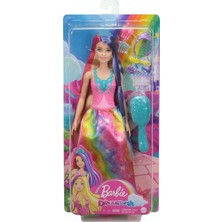 Barbie GTF37 Barbie Dreamtopia Uzun Saçlı Bebekler  Barbie Dreamtopia Hayaller Ülkesi Pembe Renkli Aksesuar Seti ile Hayal Gücünü Geliştirir