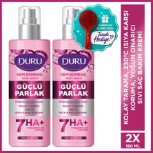 Duru Nem Bombası 7’li Hyaluronik Asit ve Seramidli Güçlü Parlak Saç Bakım Spreyi 2X190 ml
