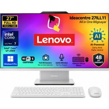 Lenovo Ideacentre 27ILL11 Intel Core U7-256V 16GB 512GB 27'' Fhd Windows 11 Pro Beyaz Aı-Powered Aıo Bilgisayar F0JW0010TR Snertech