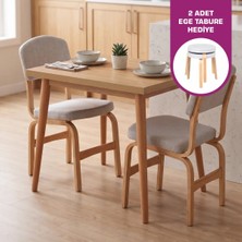 Vilinze Ege Sandalye Avanos Ahşap Mdf Mutfak Masası Takımı - 60X90 cm