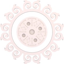 Motifpiyer Hazır Spotlu Tavan Paneli Matris-Radius Modern LED Uyumlu Tavan Göbeği/Viktorya-Dış-Çitali