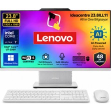 Lenovo Ideacentre 24ILL11 Intel Core U7-256V 16GB 1tb 23.8'' Fhd Windows 11 Pro Beyaz Aı-Powered Aıo Bilgisayar F0JY001ATR Snertech