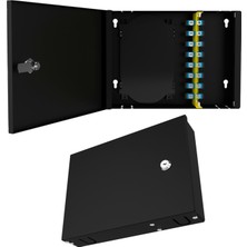 Ager AG-PB08PSCS-F-B1-8 Port Duvar Tıpı Sc Sımplex Fıber Patch Box F Tıp + Fiberoptik Kaset (Ral 7035 Beyaz)