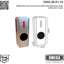 Omega No Touch Sıva Üstü El Sensörü - Gri
